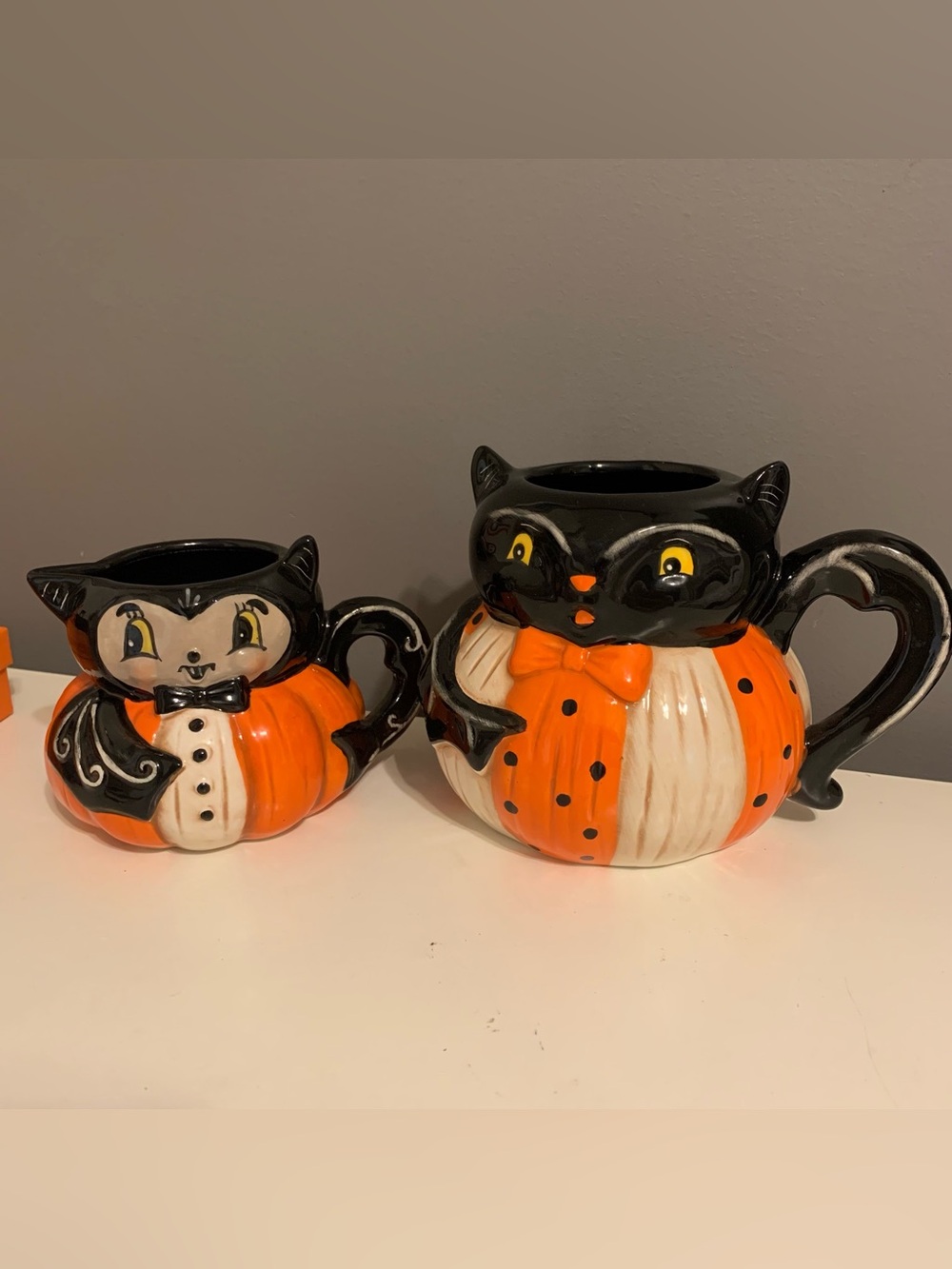 Johanna Parker Halloween Bat Creamer Pitcher Mug and mug